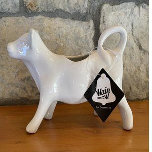 White Porcelain Ceramic Cow Creamer Main St Brand New w/tags